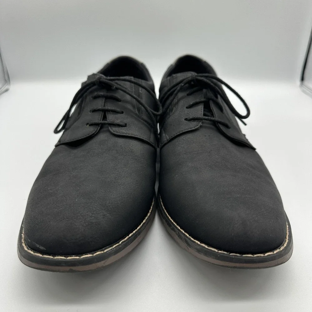 Perry Ellis Portfolio Clover Shoes Mens Size 13 Black‎ Synthetic Derby Dress